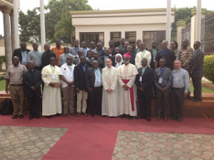 H.E. Apostolic Nuncio to Ghana Most Rev. Jean-Marie Speich with Archbishop of Accra Most Rev. Charles G. Palmer-Buckle and the Secretaries General of Regional and National Episcopal Conferences from Africa