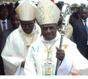 Bishop Mulenga (in front) Shortly after his ordination and Installation as Bishop of Mpika Diocese on 12th March, 2016