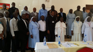 H.E. Emmanuel Cardinal Wamala in a group photo with the Workshop participants