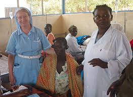 The Late Sr. Veronica attending to her patients in Yei South Sudan